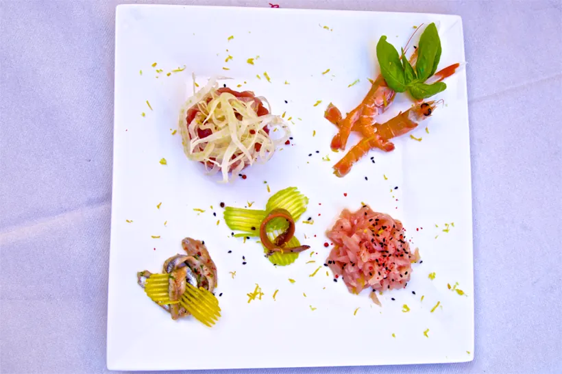 Tris di antipasti